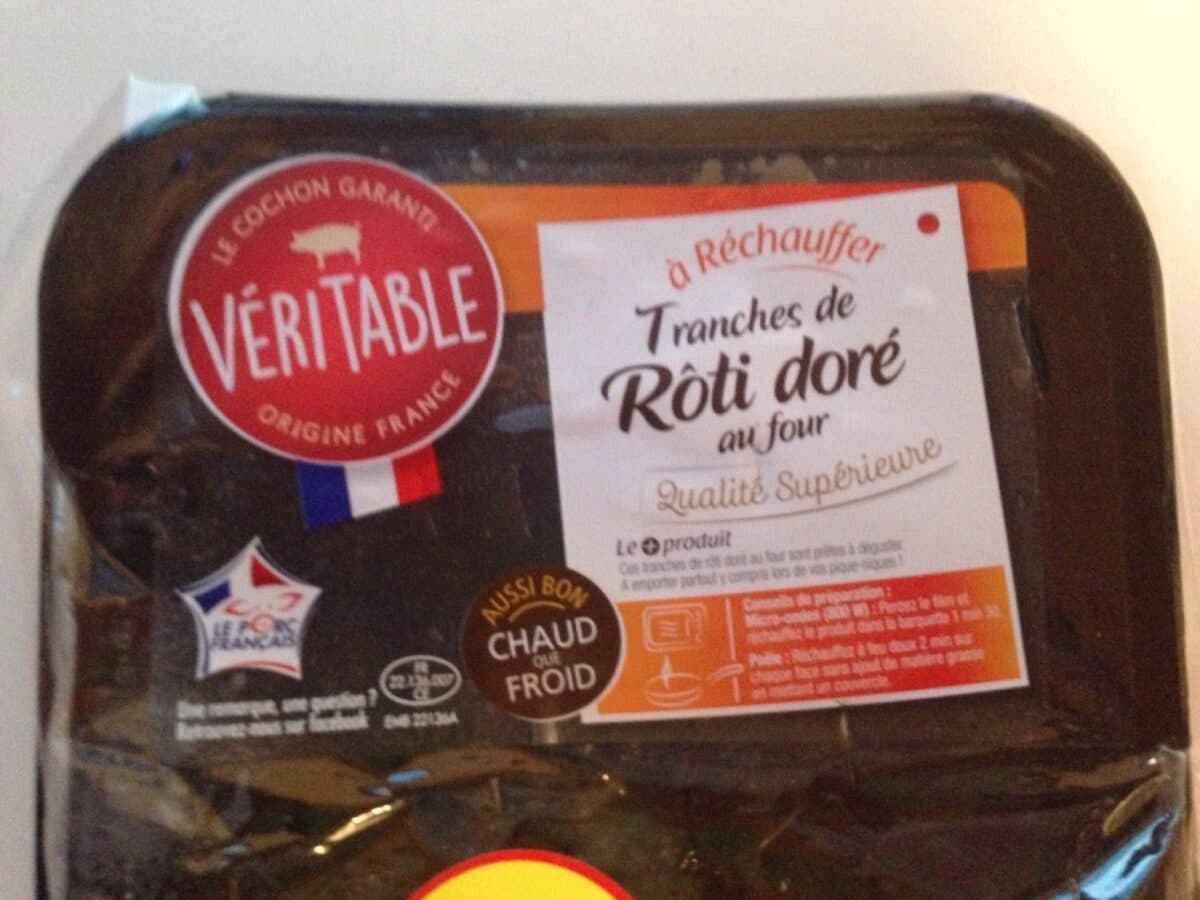 Open Food Facts Tranches de roti de porc cuit au four packshot