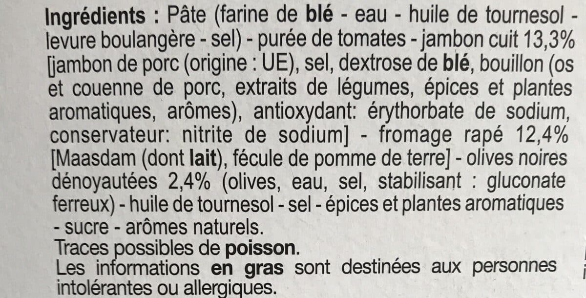 Sole Mio Pizza Jambon / Fromage Cuite au feu de bois packshot