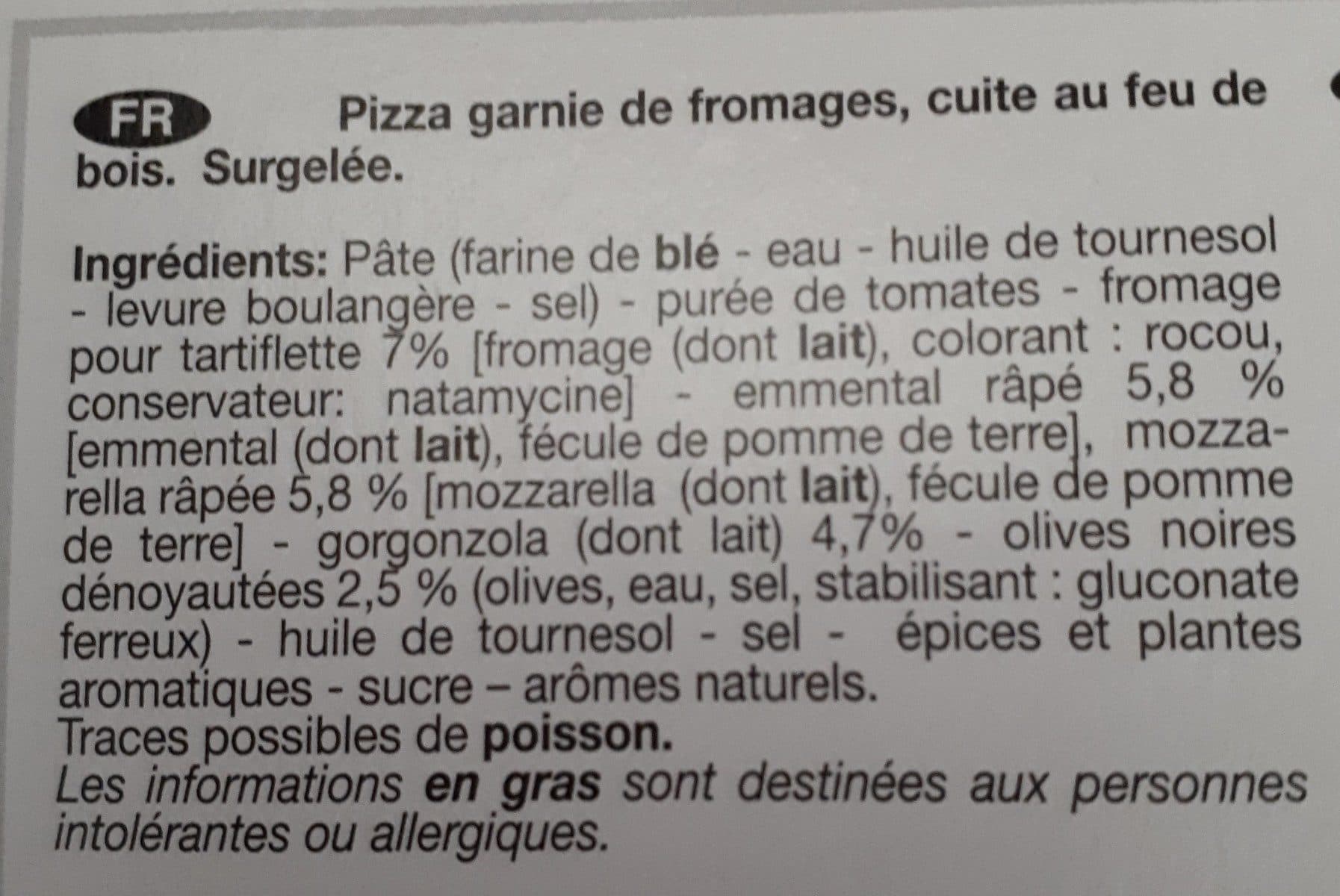 La Pizza du Moulin 4 fromages packshot