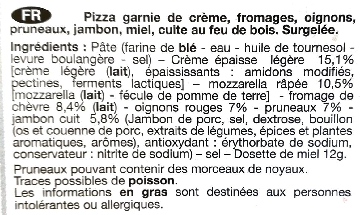 La pizza du moulin La Pizza du Moulin Bûche de chèvre miel packshot