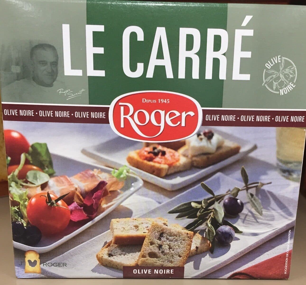 Roger Le carré olive noire packshot