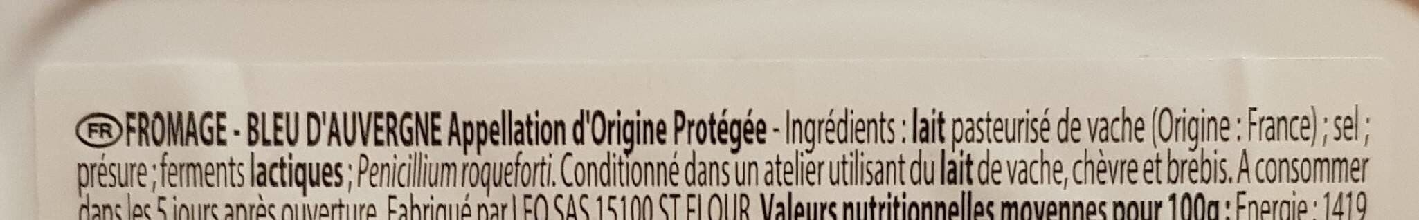 Open Food Facts Bleu d'Auvergne packshot