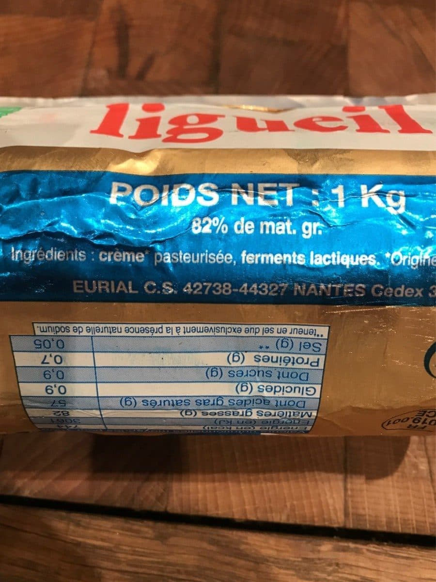 Open Food Facts Beurre Doux Rouleau packshot