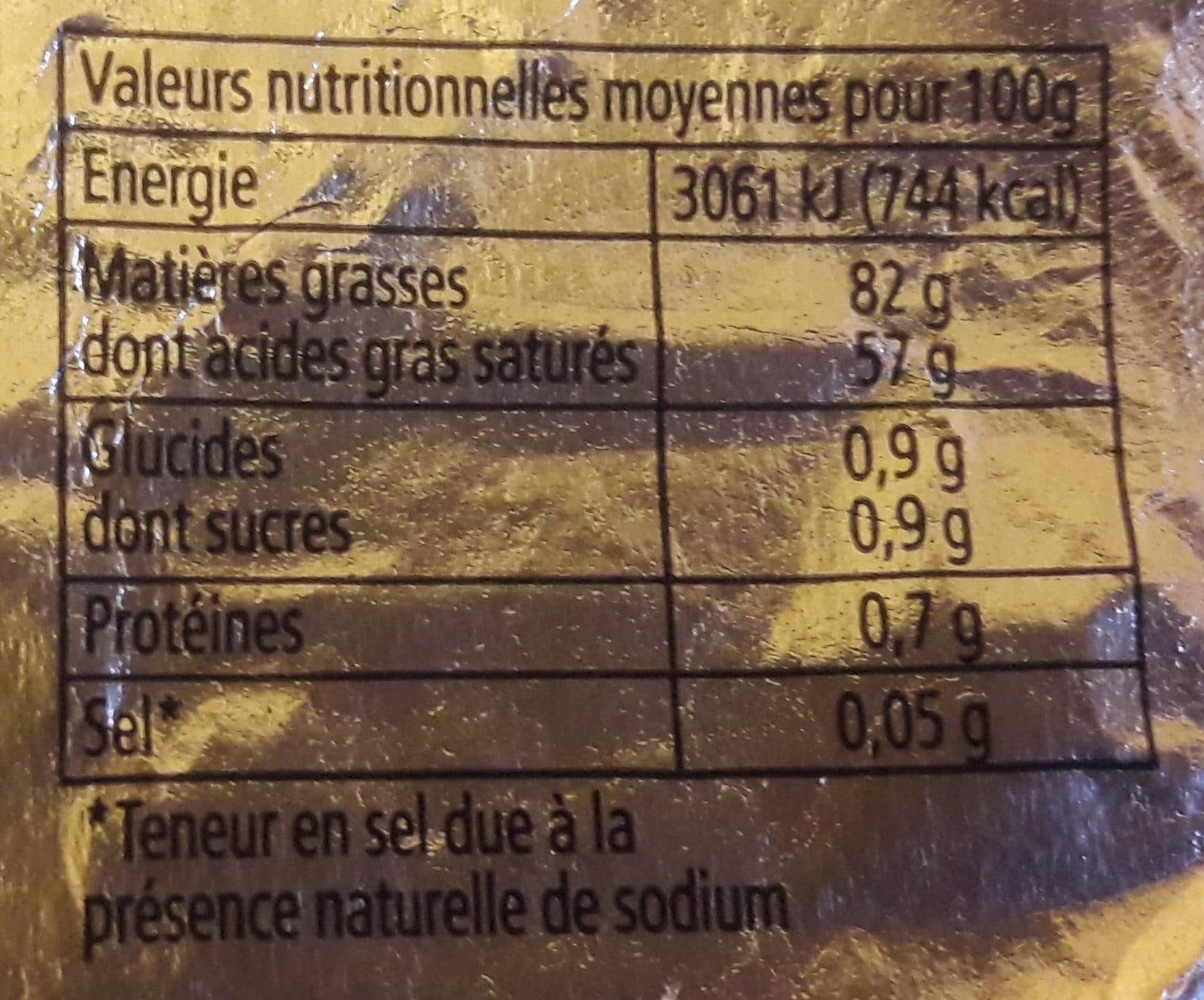 Eurial Beurre Doux Plaquette packshot