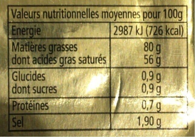 Open Food Facts Beurre Demi-sel Plaquette packshot