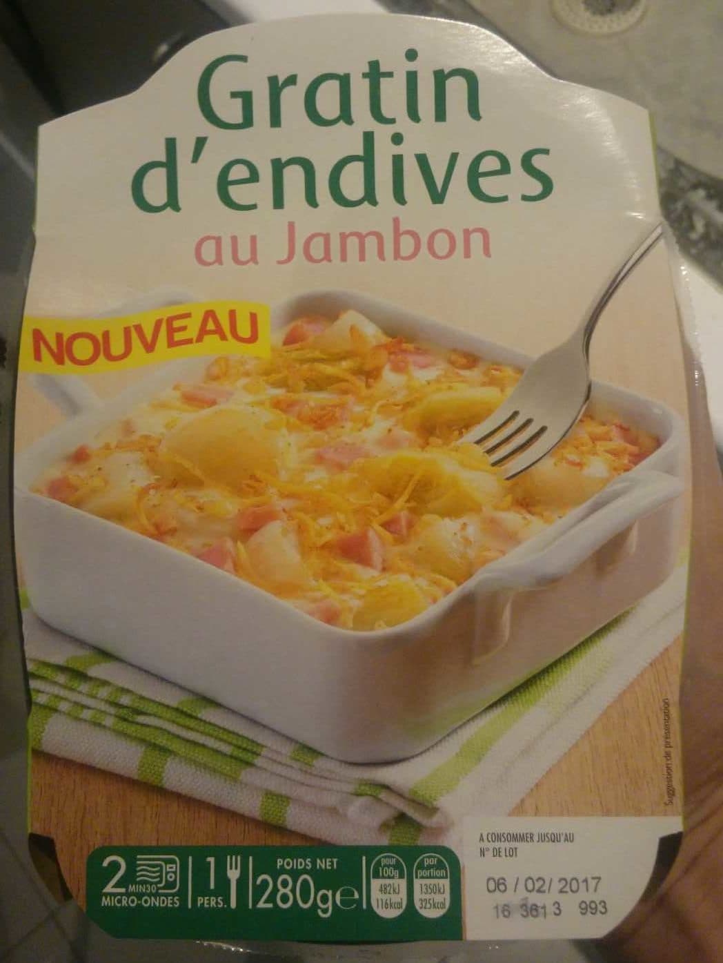 Leader Price Gratin d'endives au Jambon packshot