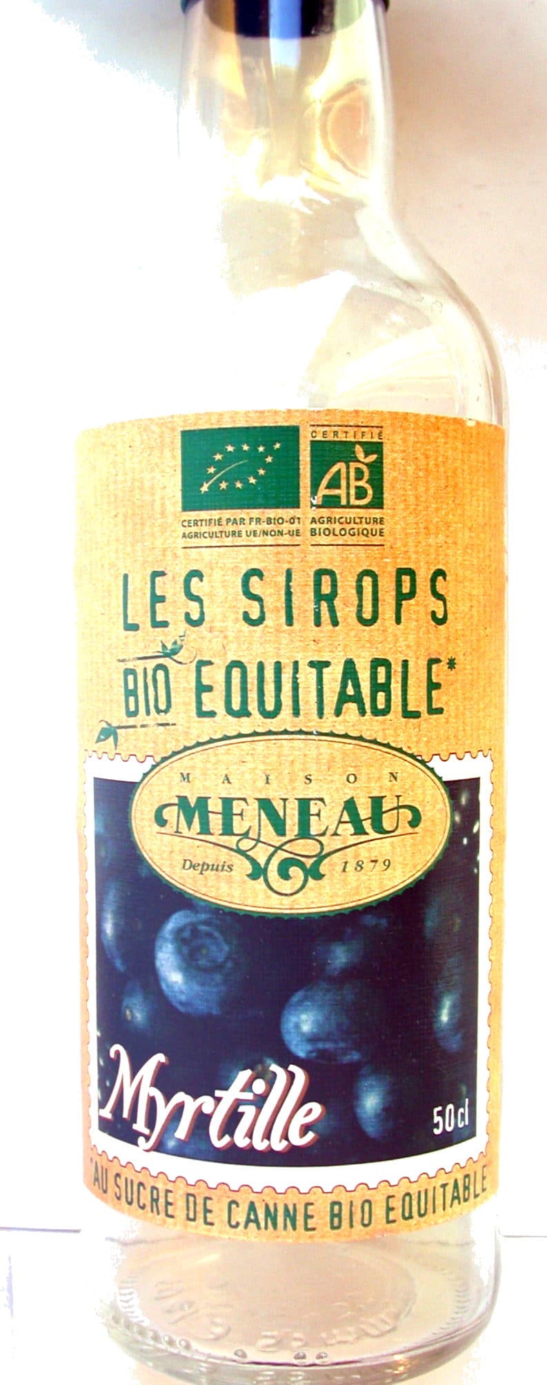 Meneau Sirop au sucre de canne - myrtille packshot