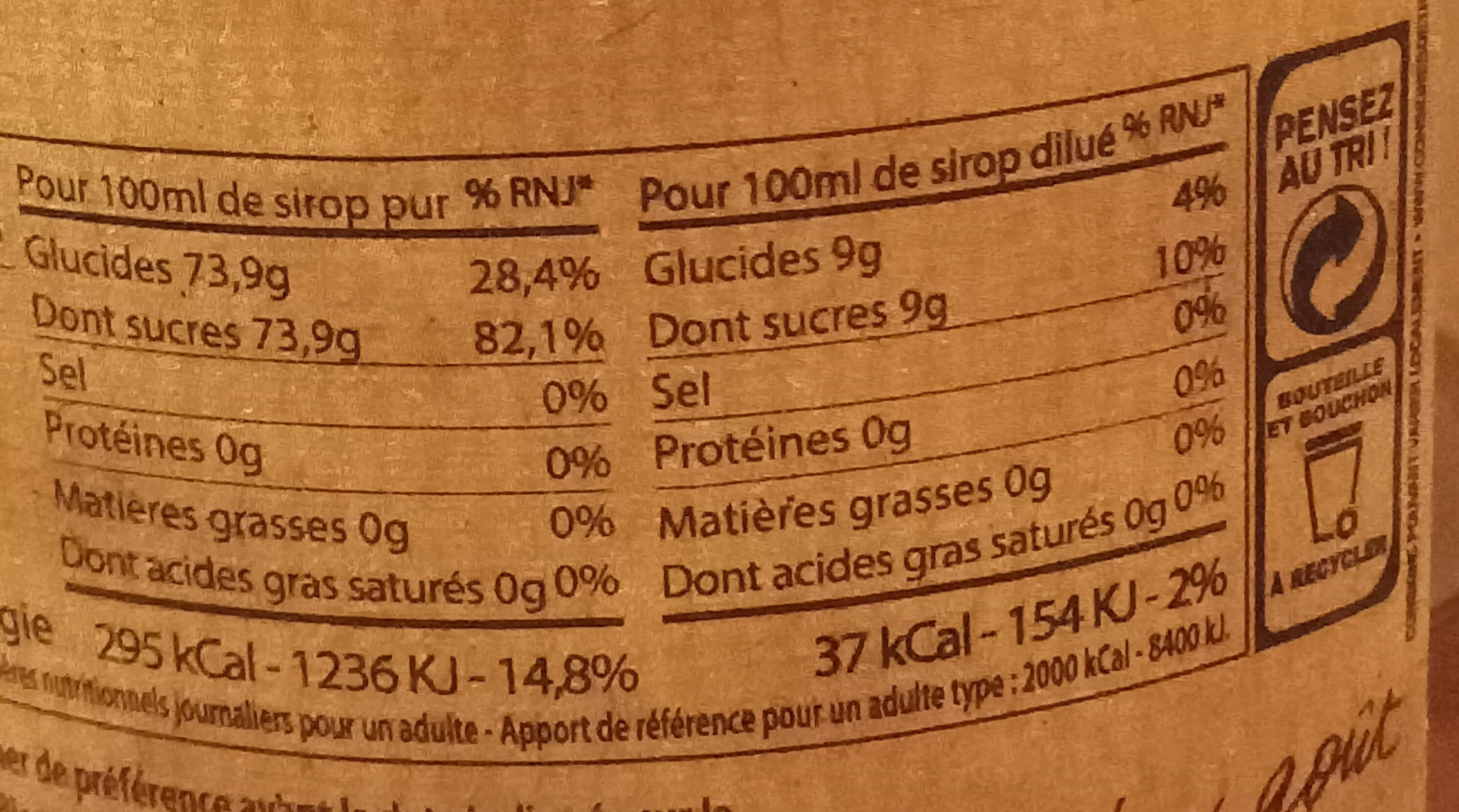 Maison Meneau Les sirops au sucre de canne Menthe packshot