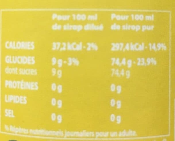 Hemisphere Sud Sirop de citron packshot