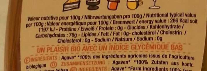 Maison meneau Sirop d'agave packshot