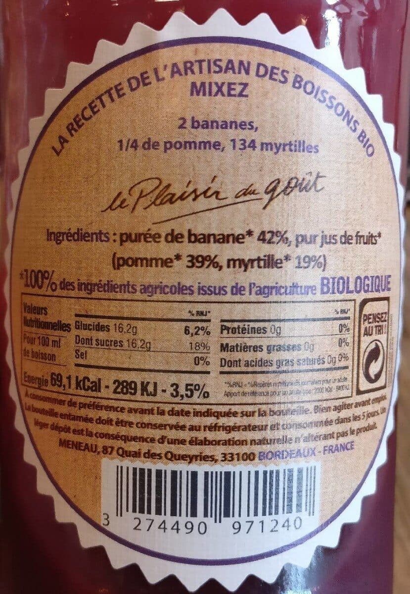Meneau Smoothie Banane / Pommme / Myrtille packshot