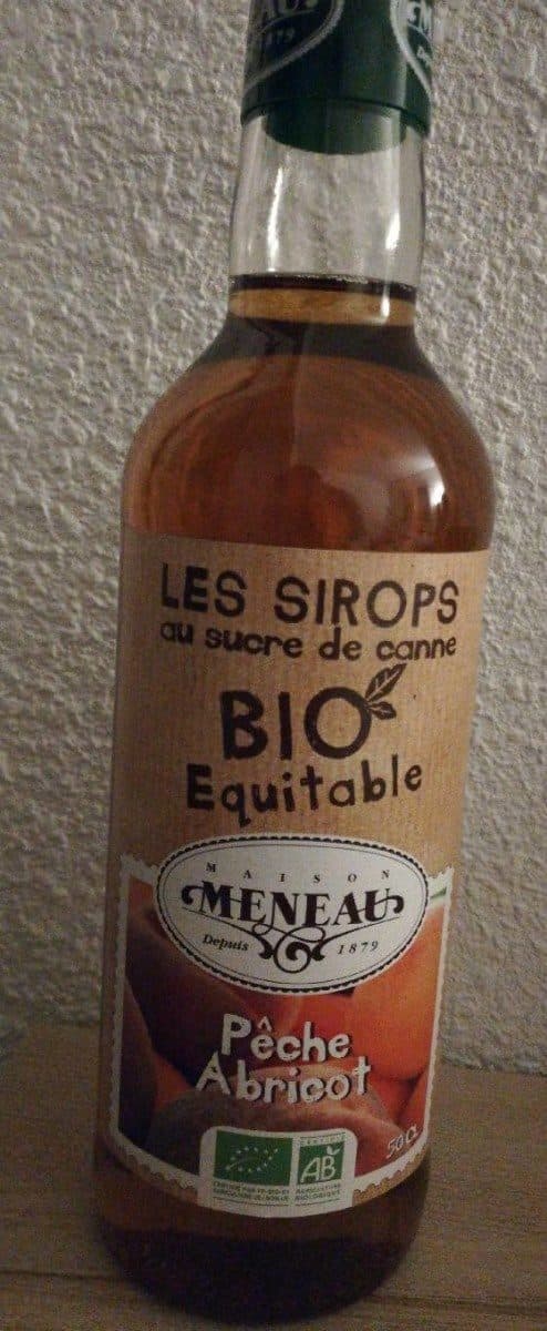Maison Meneau Sirop de Pêche Abricot au sucre de canne Bio Equitable packshot