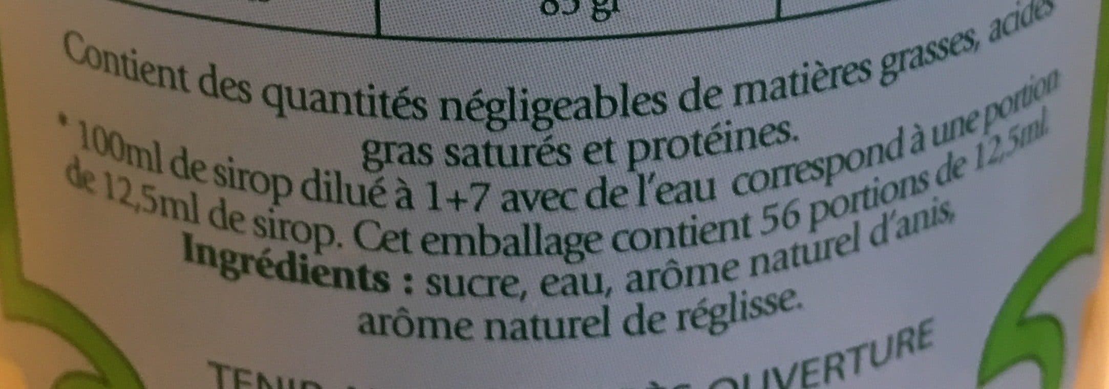 Open Food Facts Sirop d'anis packshot