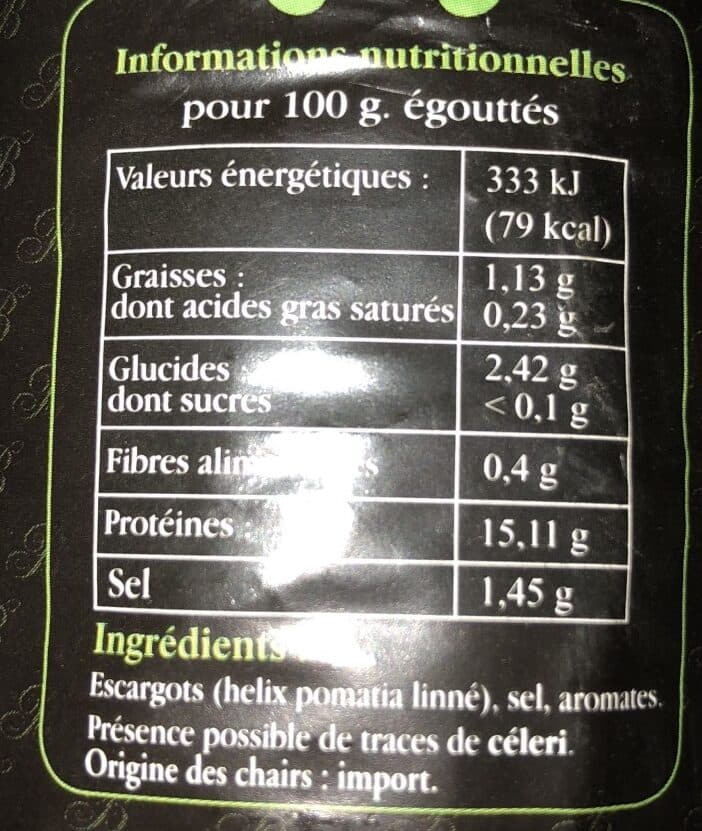 Bontout Bte 1 / 2 Escargots Bourgogne 5 Douzaines Bontout packshot