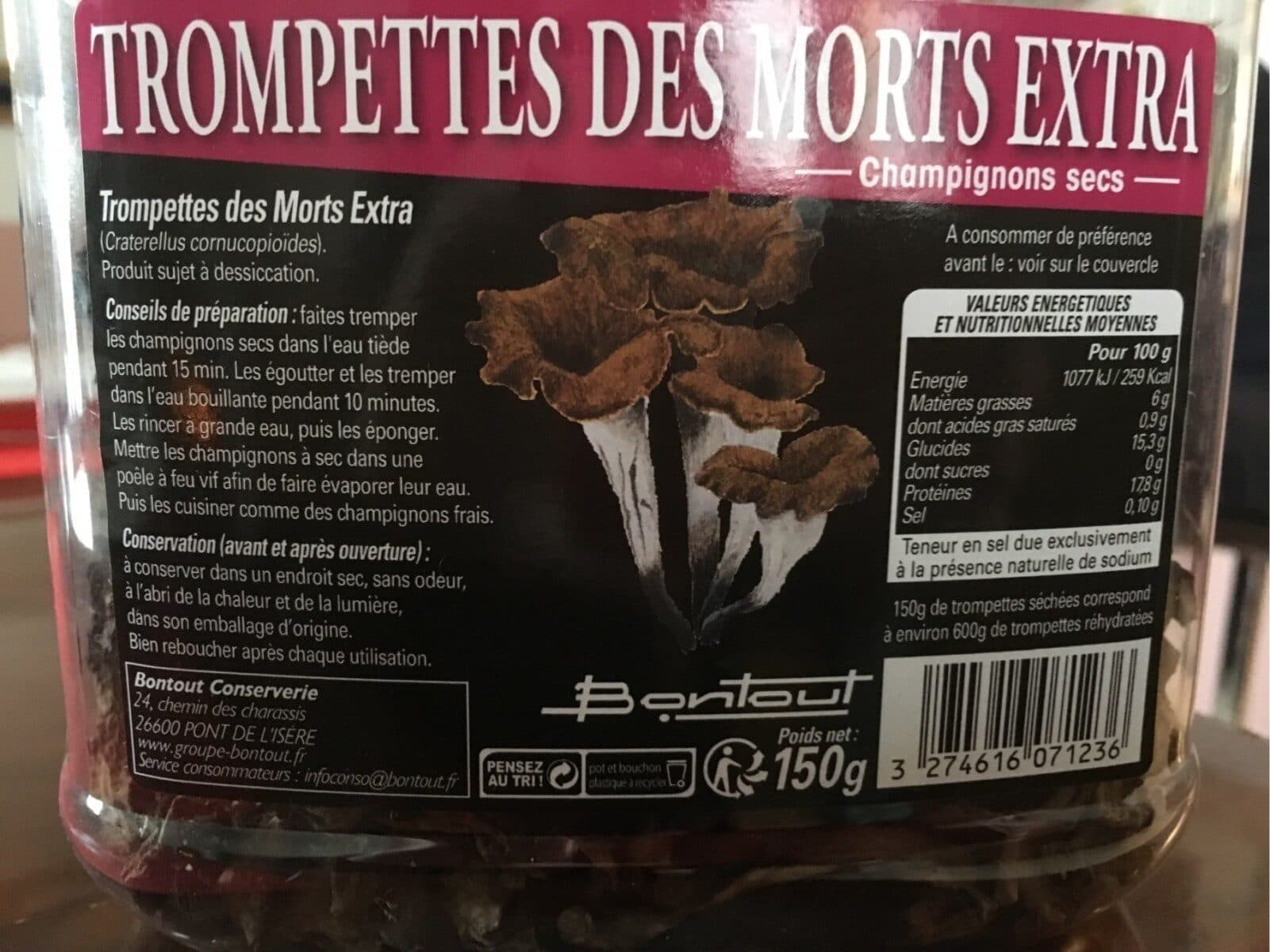 Bontout Trompettes des morts extra packshot