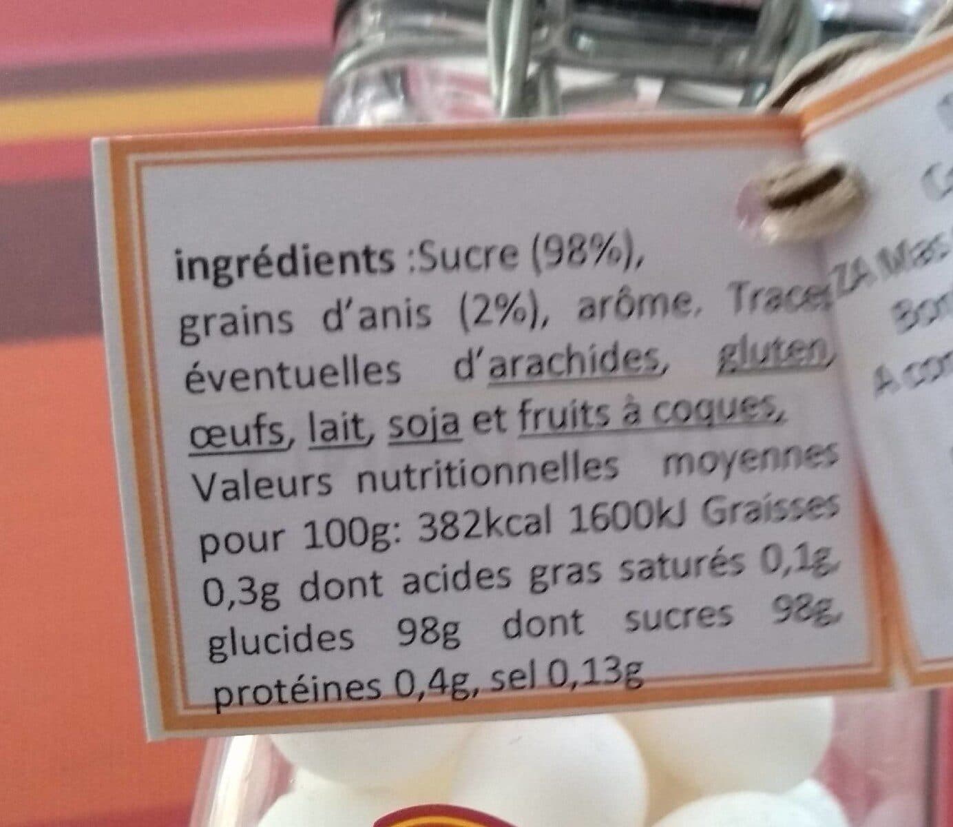 Open Food Facts Boules d'anis packshot