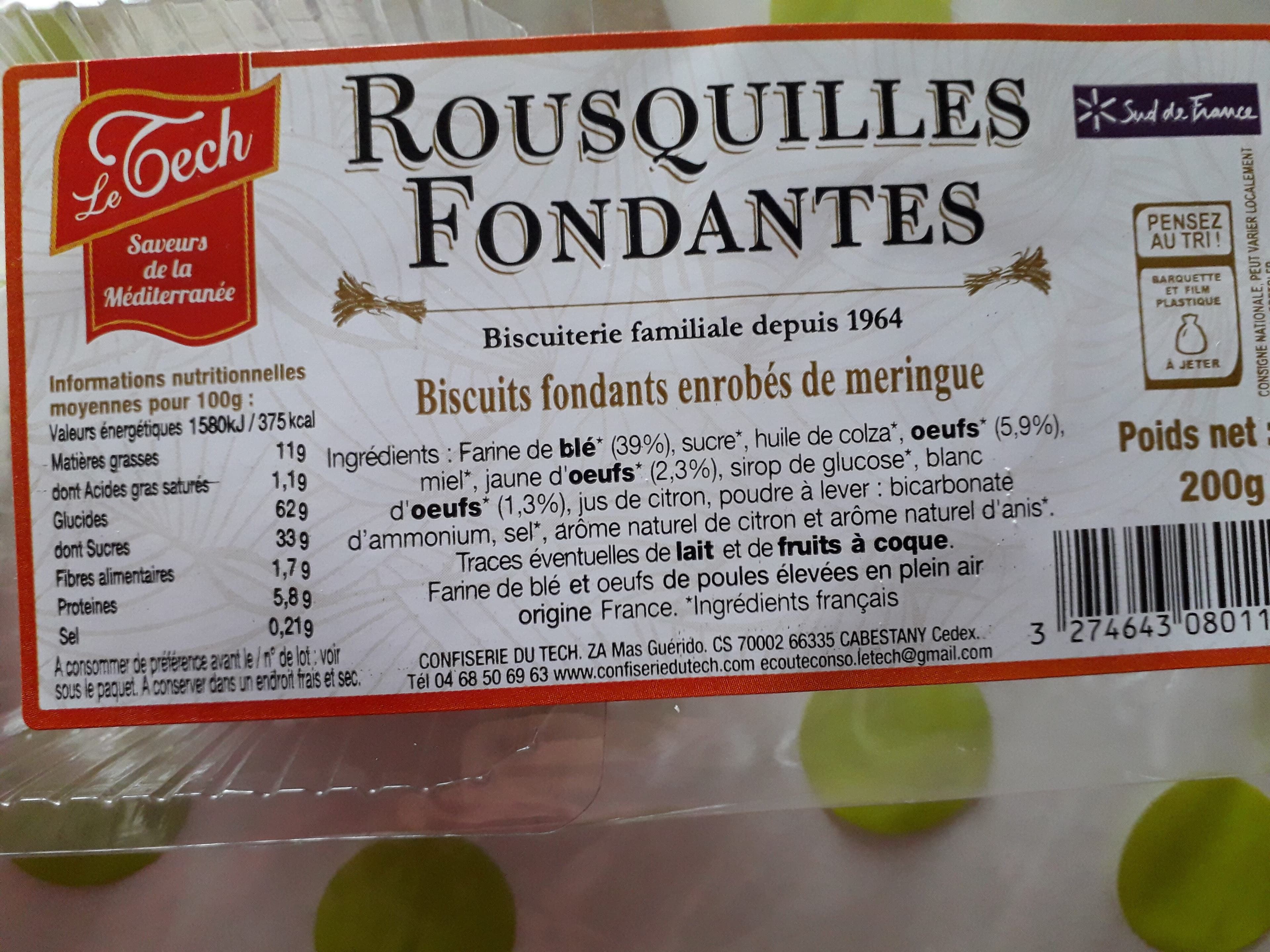 Le Tech ROUSQUILLES FONDANTES packshot