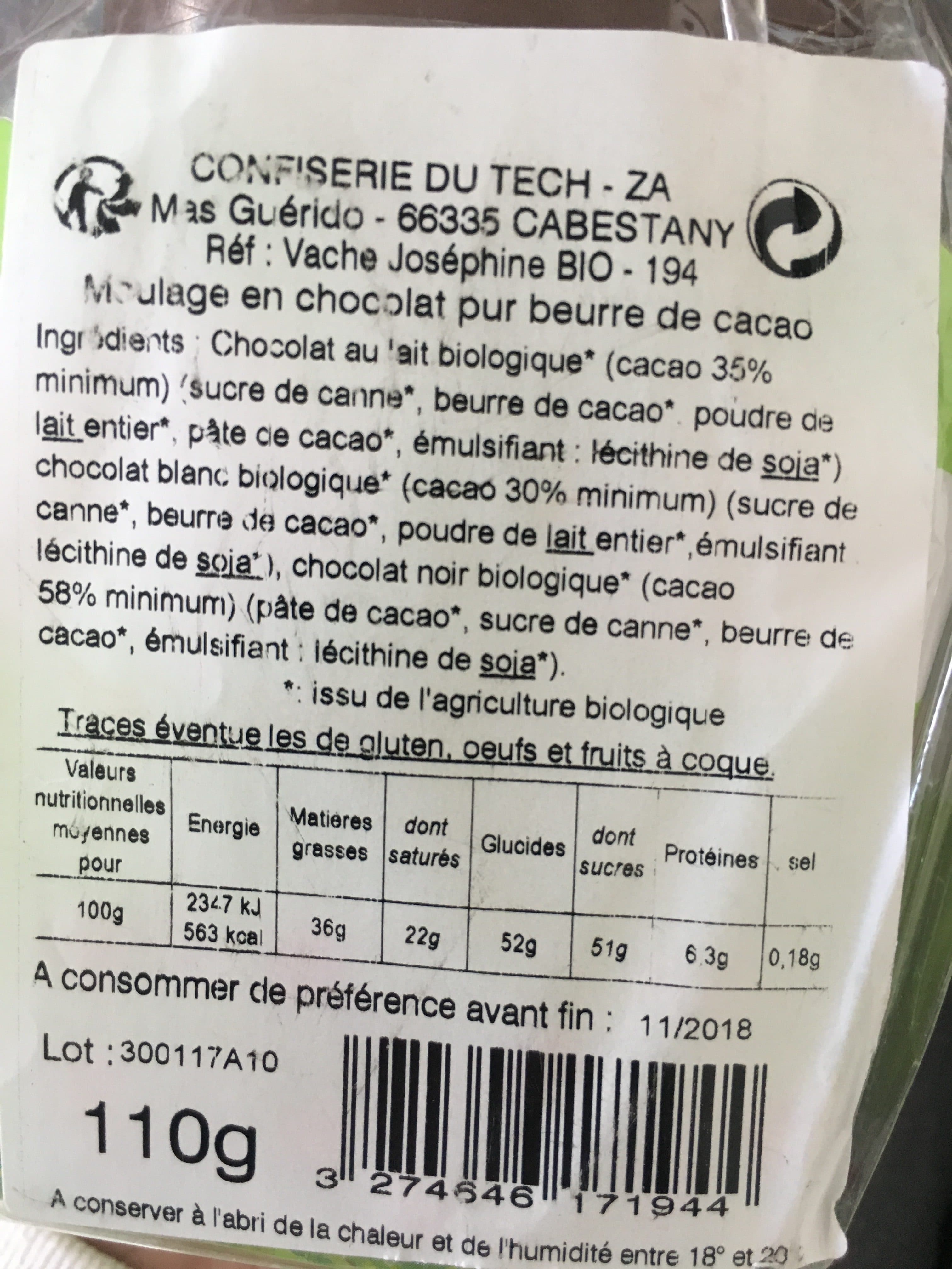 Le Tech Bonbons bio vache chocolat lait Le Tech packshot