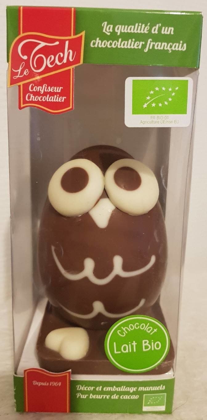 Le Tech Chouette en chocolat bio packshot
