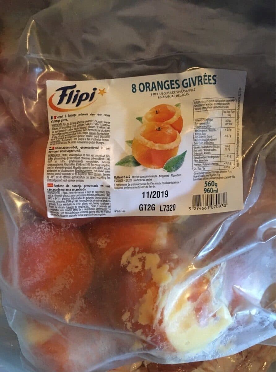 Open Food Facts Oranges givrées packshot