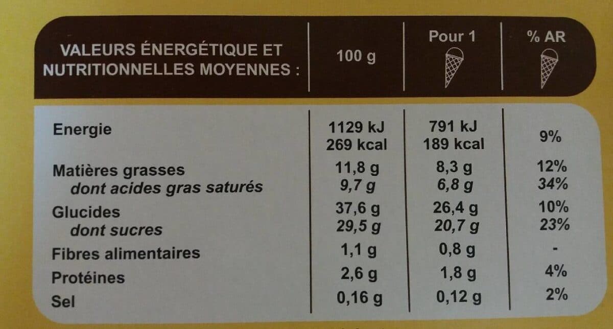 Open Food Facts 8 cônes vanille packshot