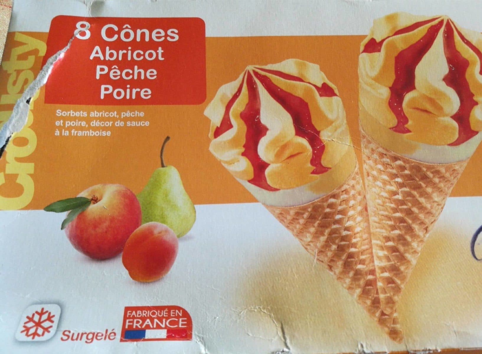 Open Food Facts 8 cônes abricot packshot