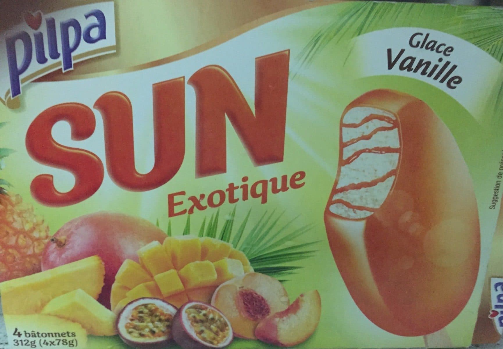 Pilpa Pilpa glace vanille Sun exotique packshot