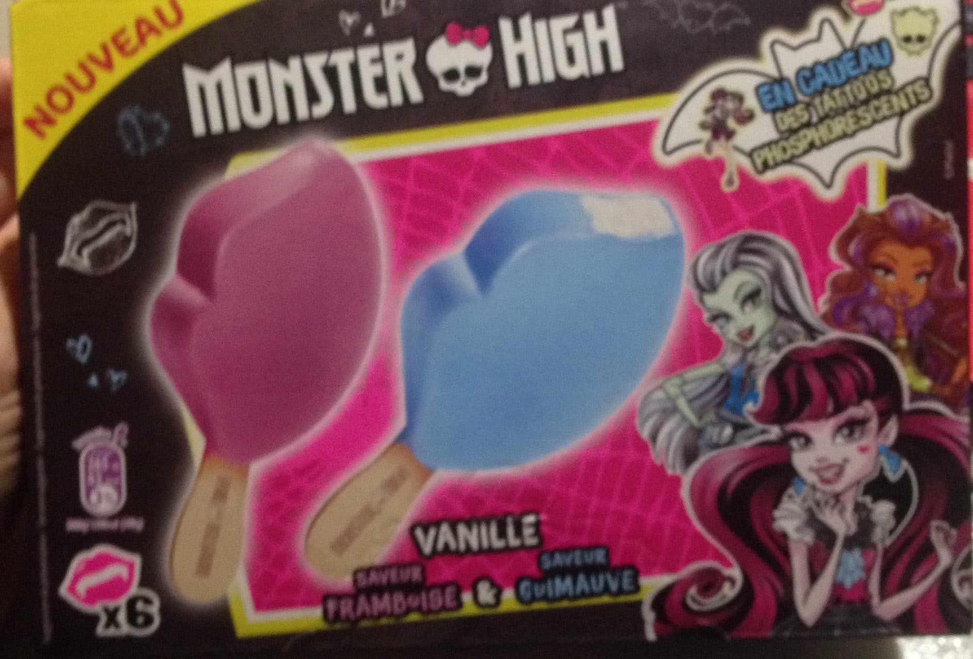 Mattel Glaces Monster High vanille saveur framboise/saveur ... 6 bâtonnets 360 packshot