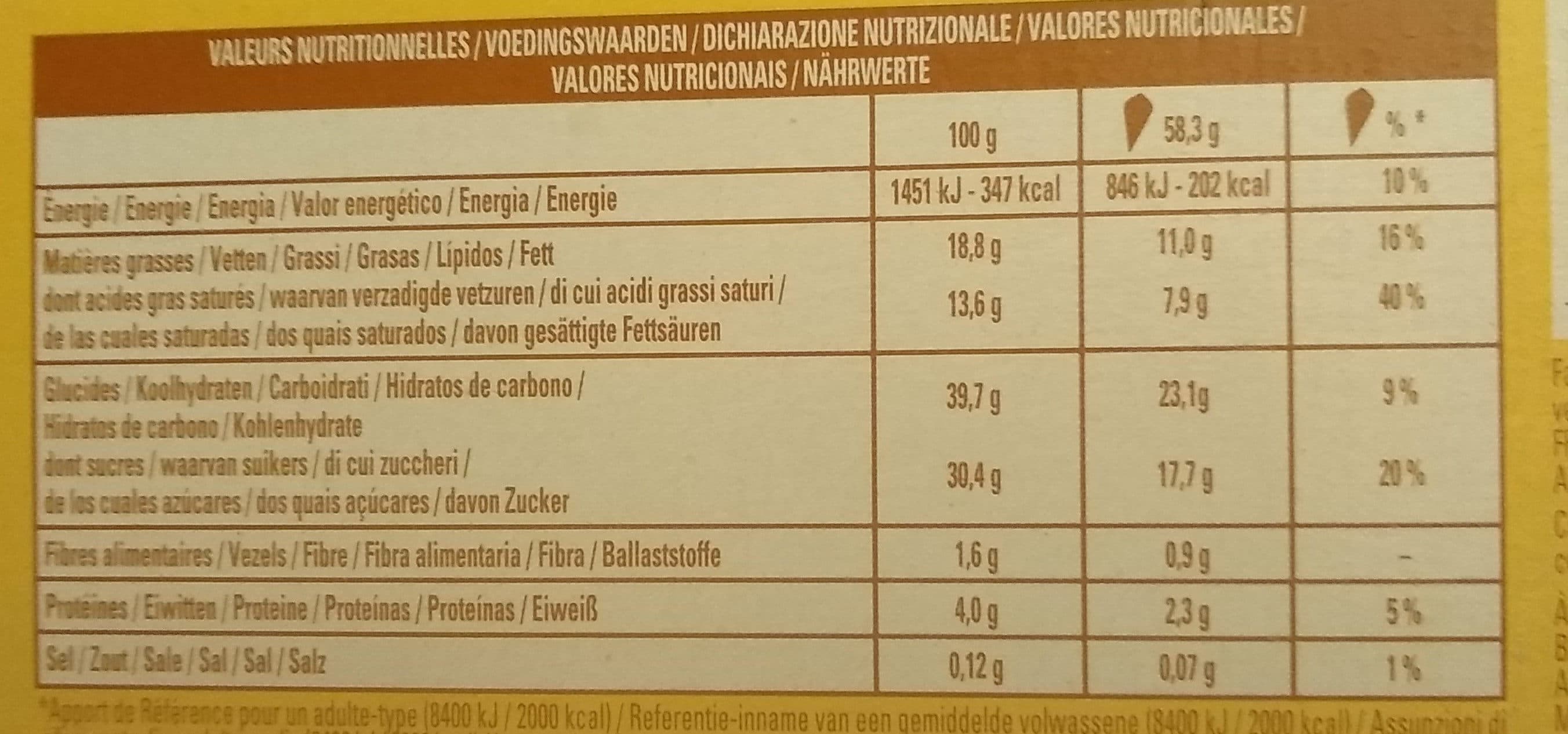 TOBLERONE Cônes glace au cacao miel & morceaux de chocolat au lait packshot