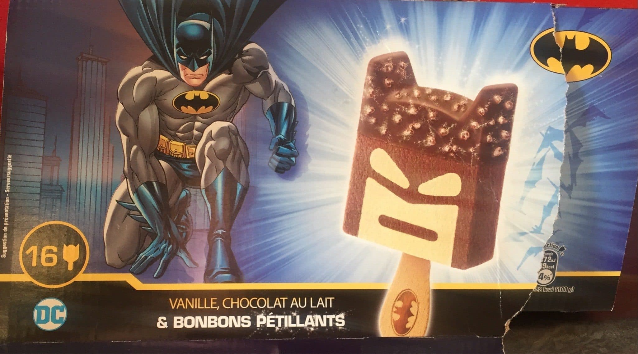 Open Food Facts Glace vanille chocolat Batman packshot