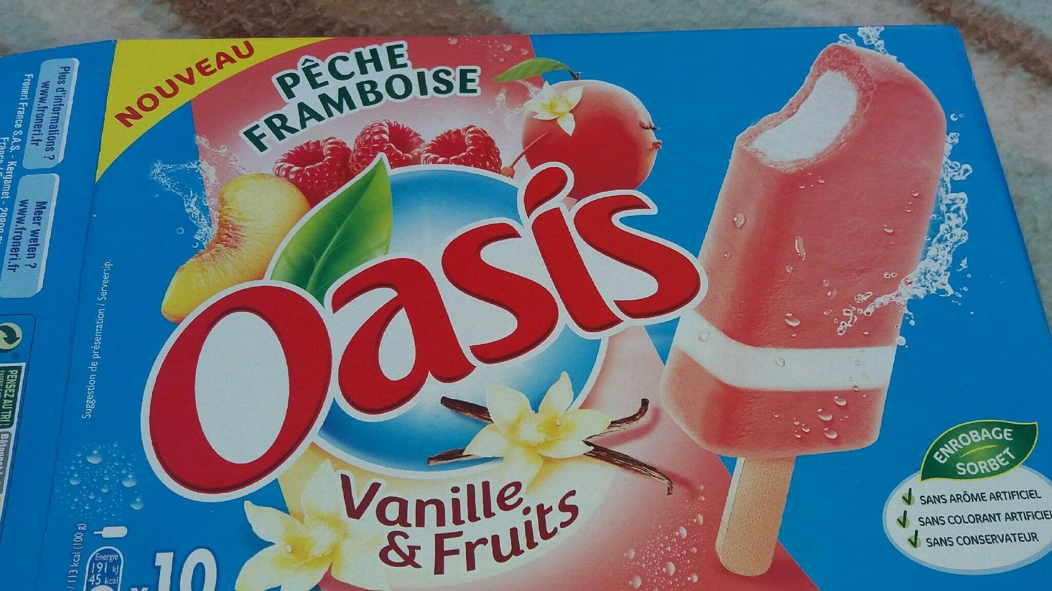 Oasis Oasis Vanille Pêche Framboise packshot
