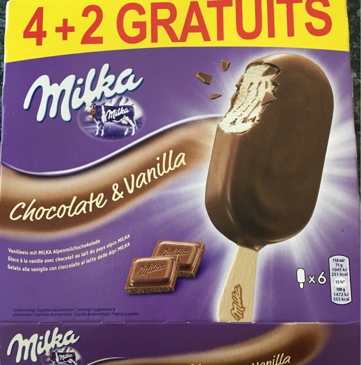 Milka Milka chocolate & vanilla packshot