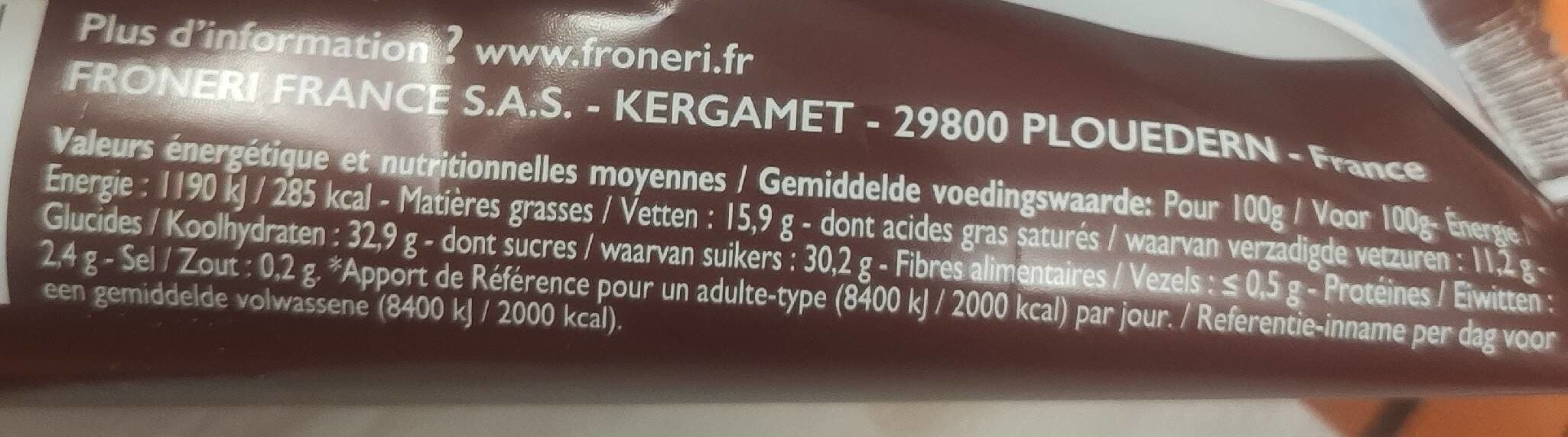 Open Food Facts Premio vanille chocolat blanc packshot