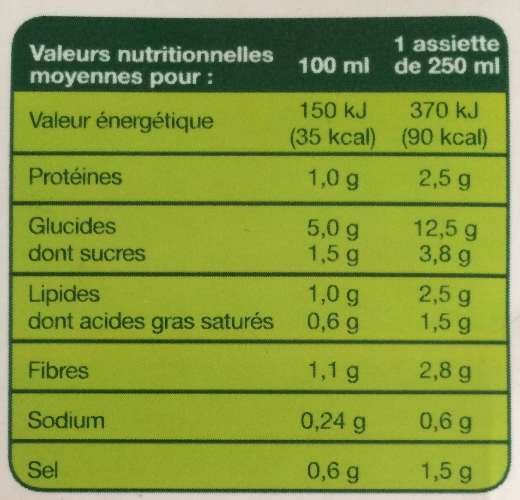 La Potagère Velouté de legumes au parmesan Bio packshot