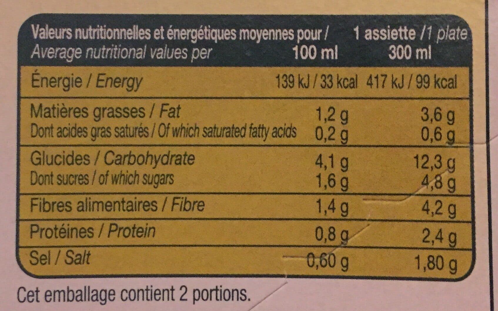 La Potagère Velouté de légumes de nos campagnes packshot