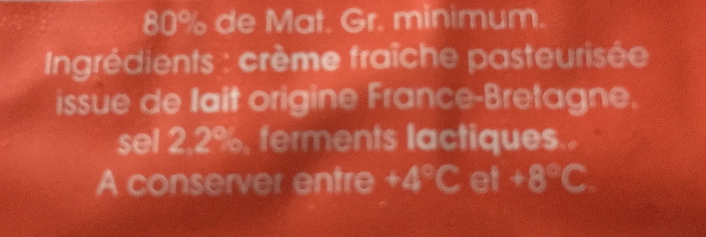 Eleveurs De Bretagne Beurre moulé Eleveurs Bretagne Demi sel extra fin 80%mg packshot