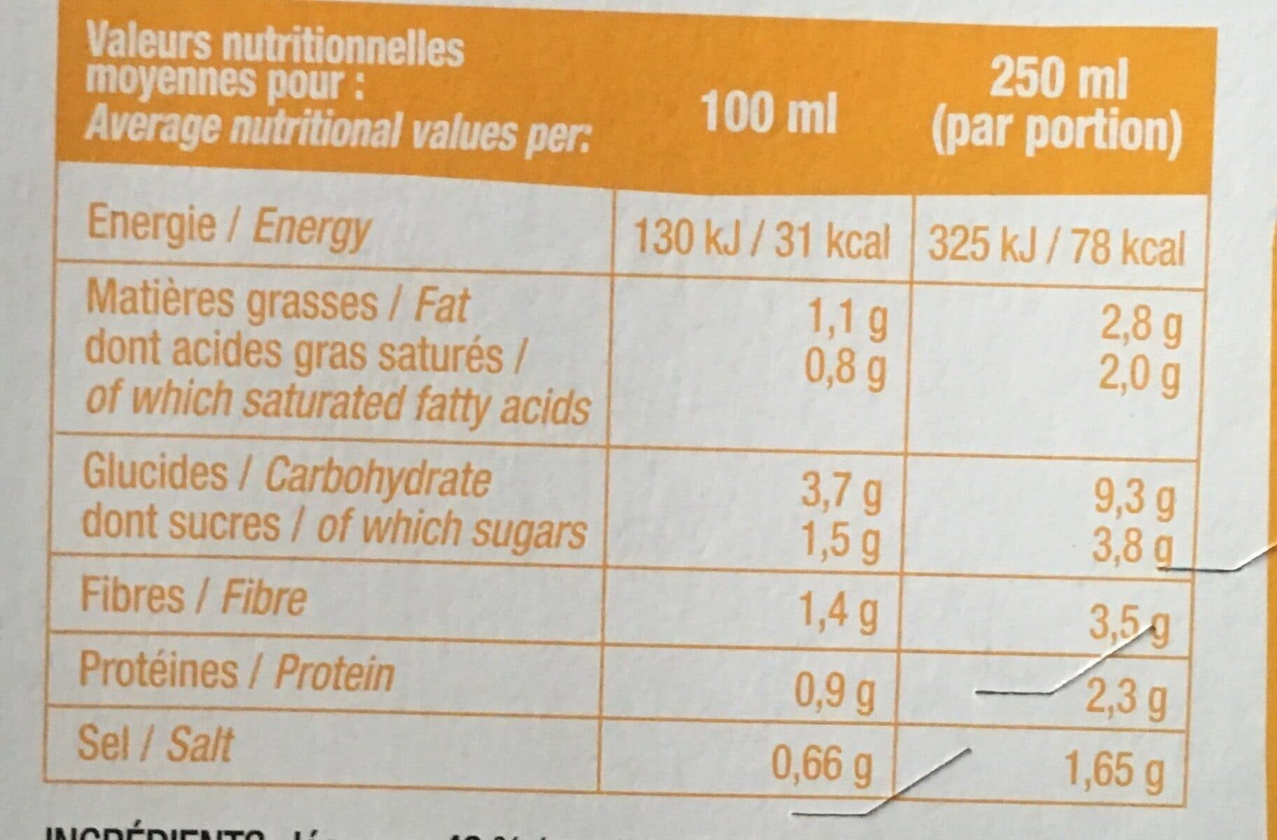 La Potagère Velouté de Carottes & Crème Fraiche packshot