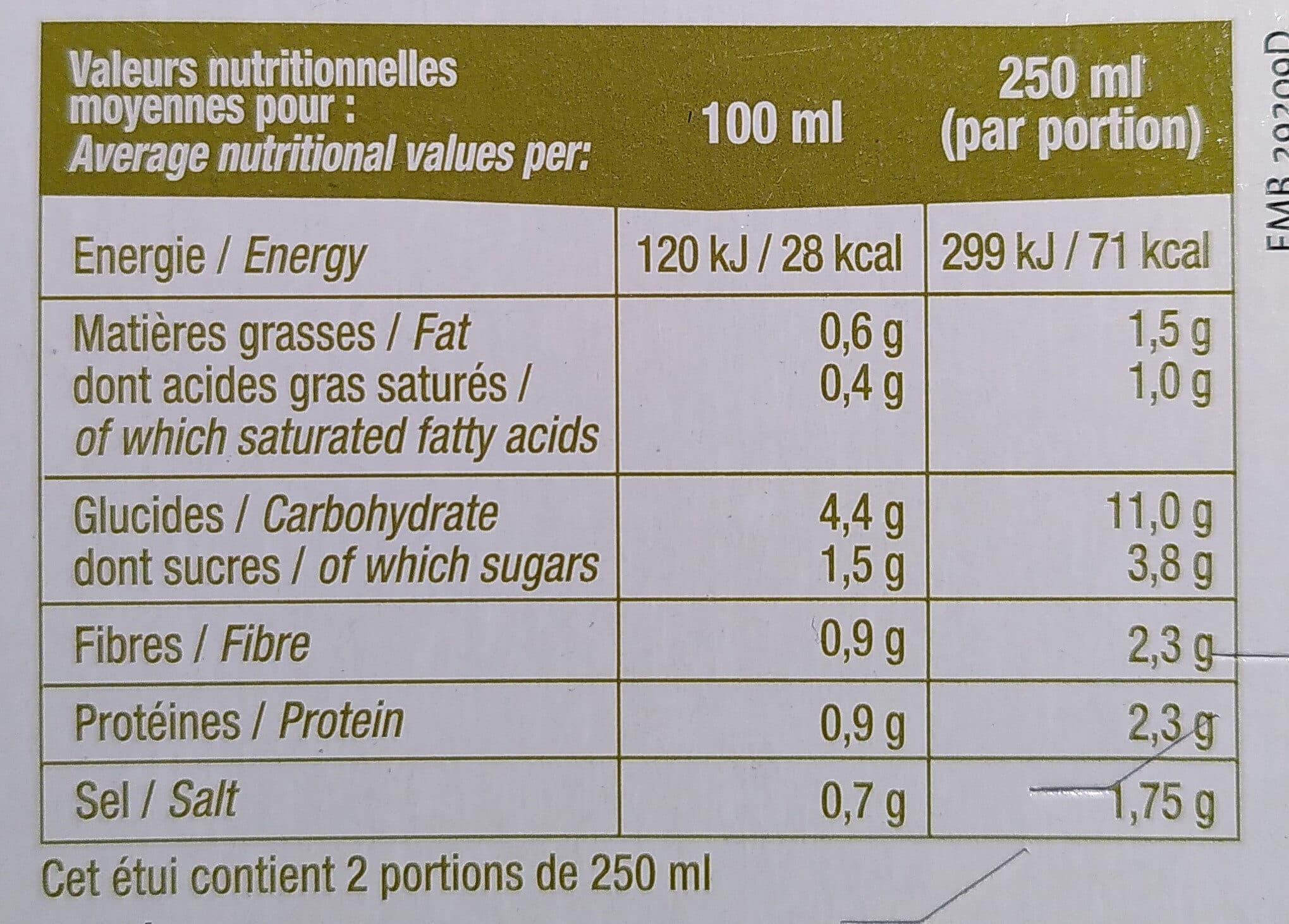 La Potagère Velouté de légumes verts packshot
