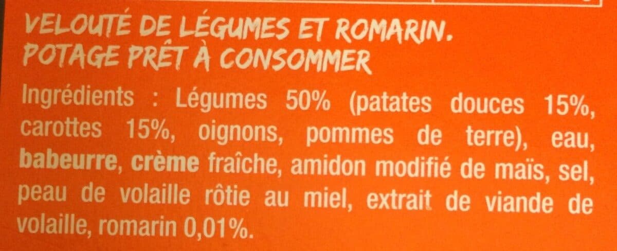 La Potagère Soupe patate douce, carottes et romarin packshot