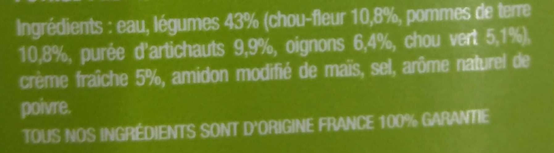 La Potagère Artichauts, choux-fleurs & crème fraîche packshot