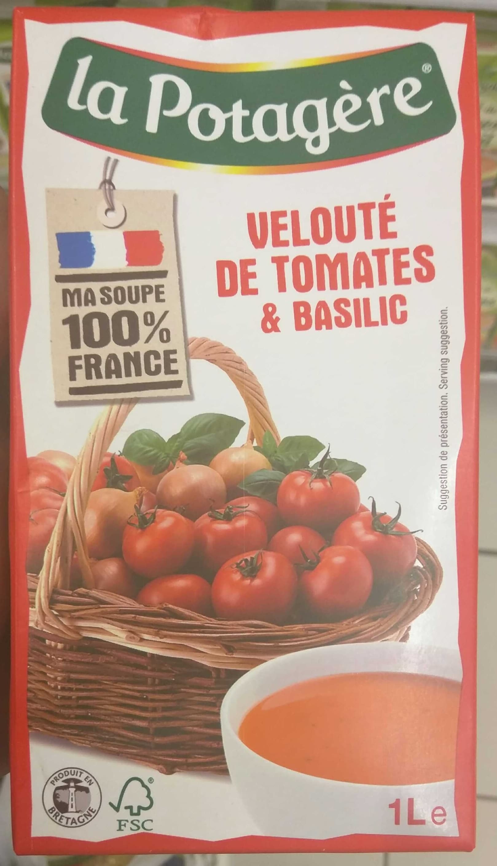 La Potagère Velouté de tomates & basilic packshot