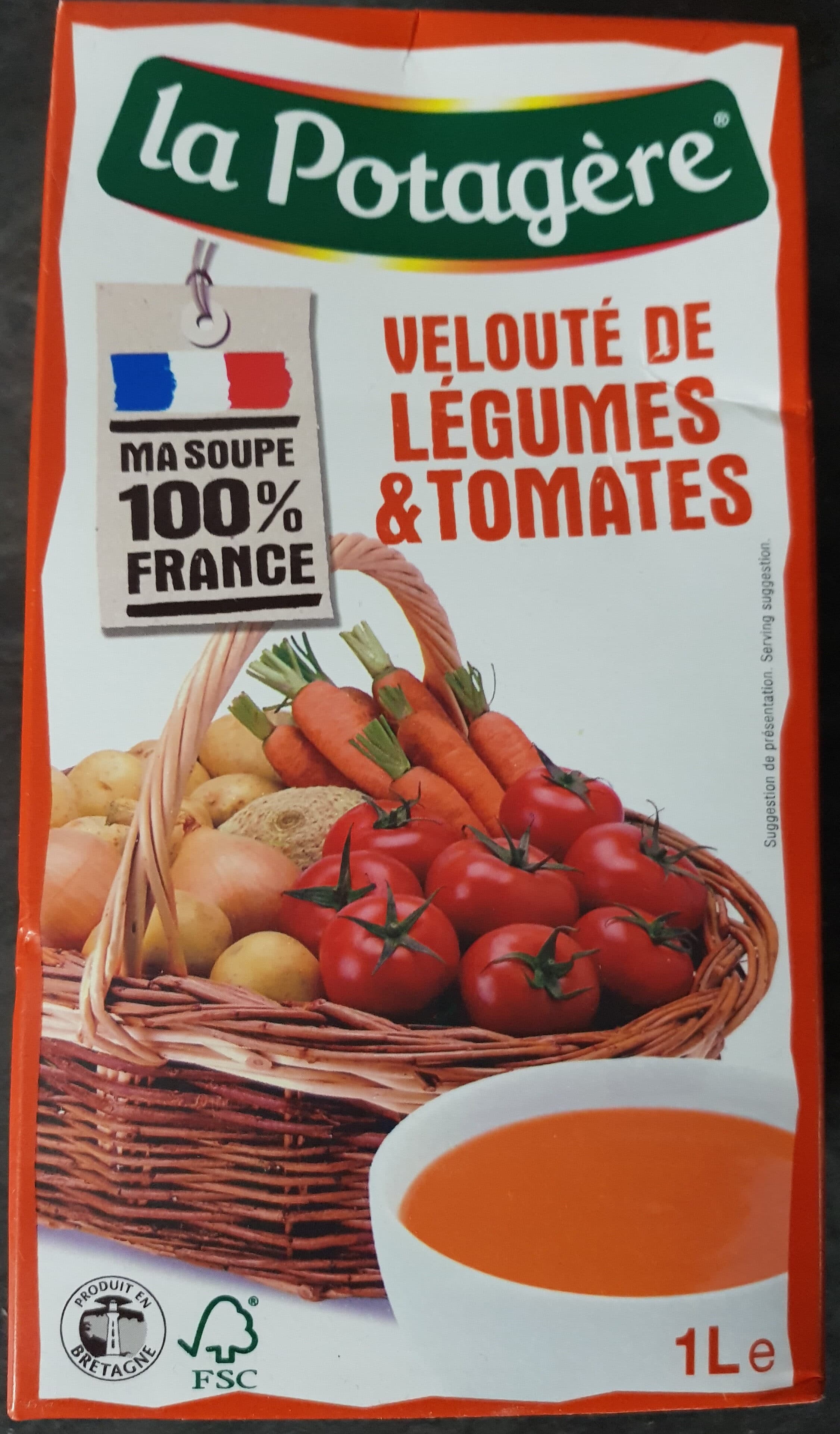 La Potagère Velouté De Légumes Et Tomate packshot