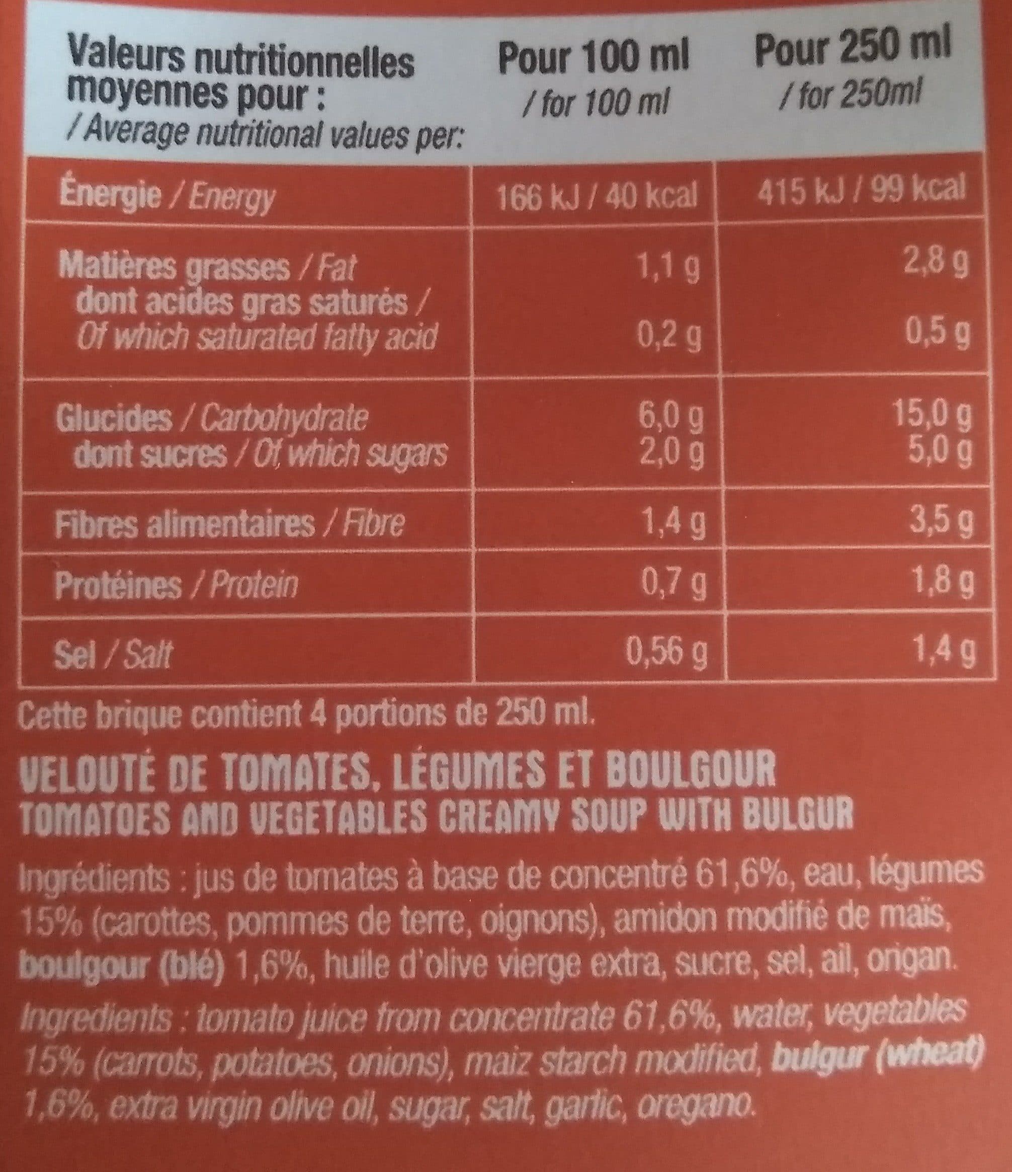 La Potagère Velouté de tomates et boulgour à la provencale packshot