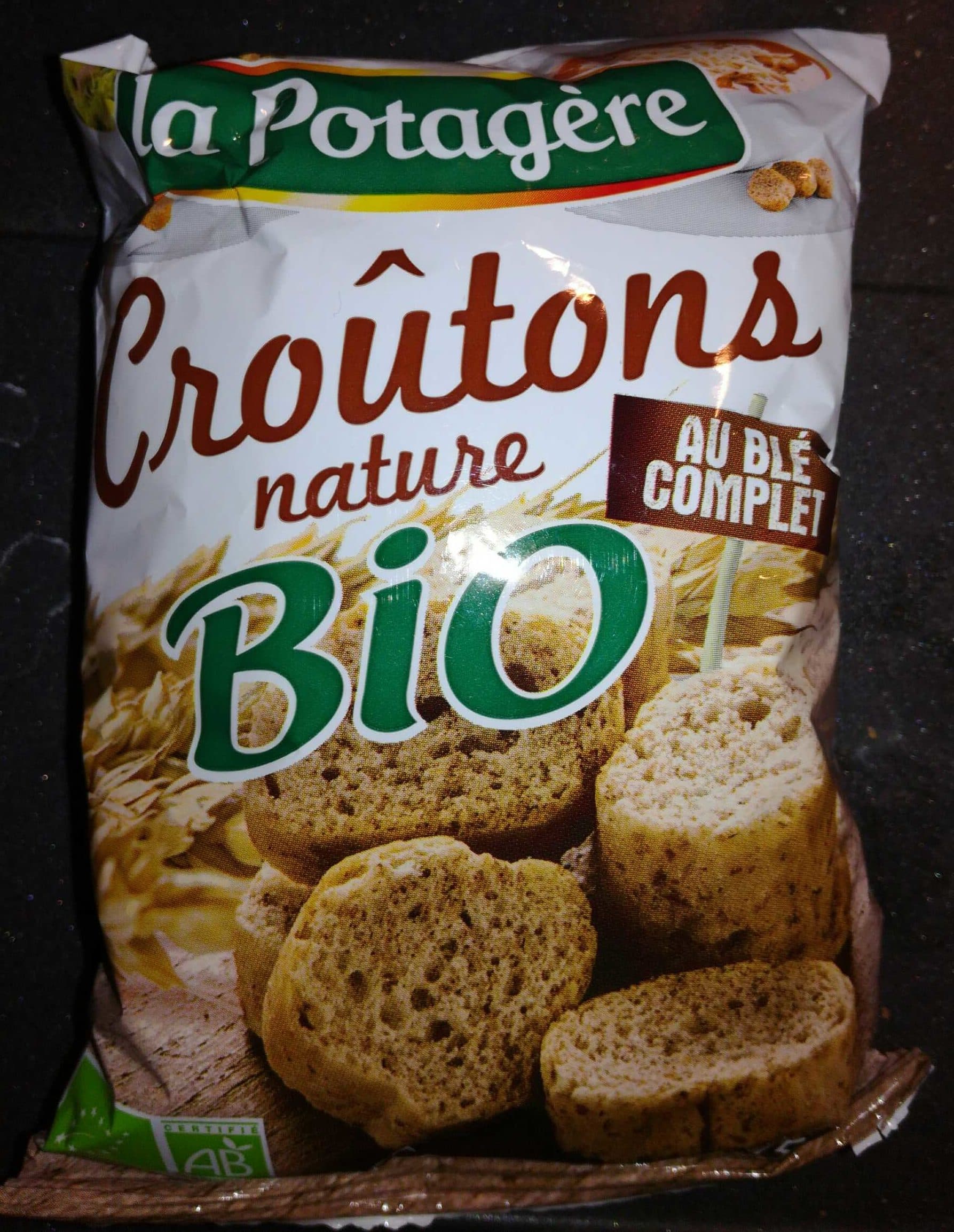 La potagère Croutons nature bio au blé complet packshot