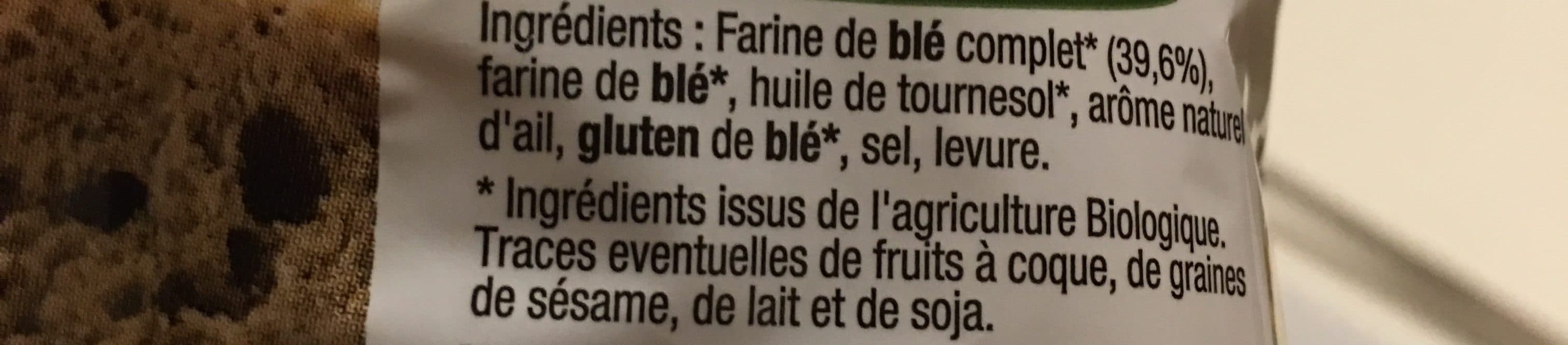 La Potagère Croûtons à l'ail Bio au blé complet packshot
