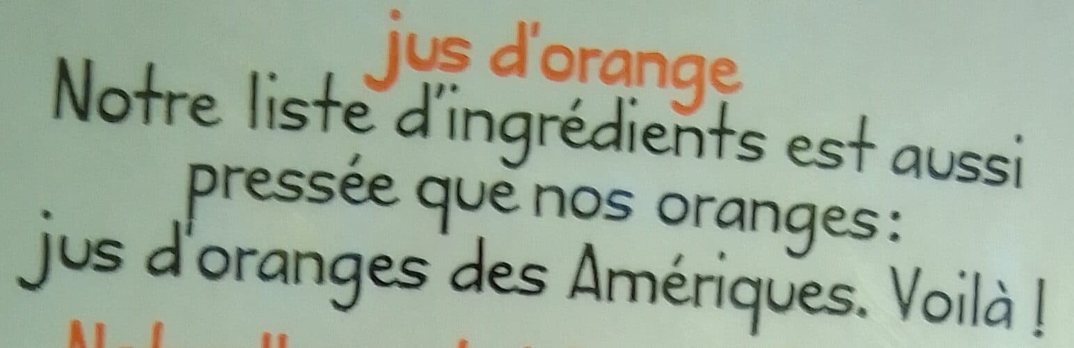plein fruit Pur jus d'orange packshot