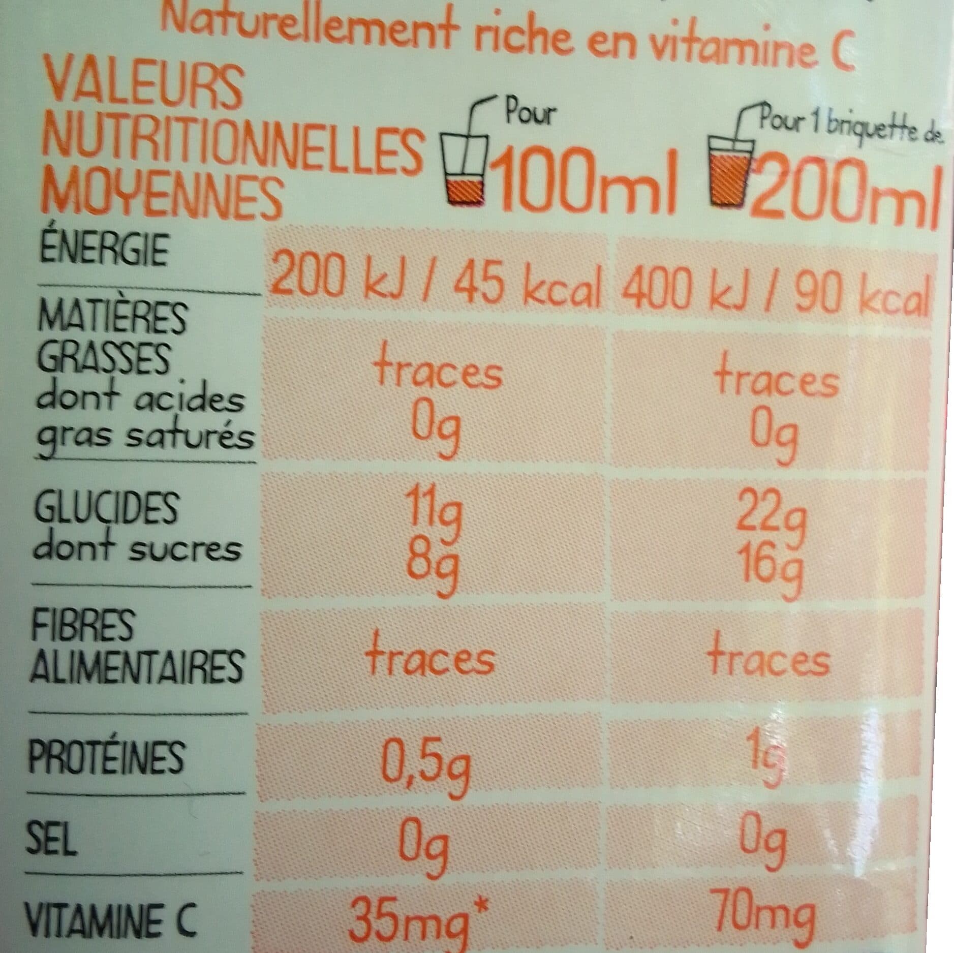plein fruit Pur jus d'orange packshot