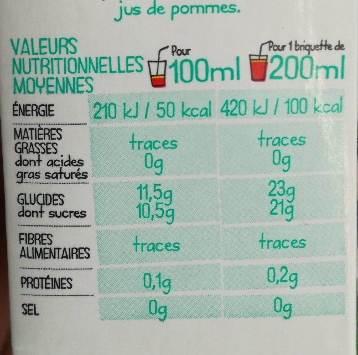 Plein fruit Pur jus de pomme packshot
