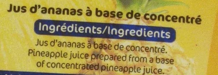 Plein Fruit Jus d'ananas à base de concentré packshot