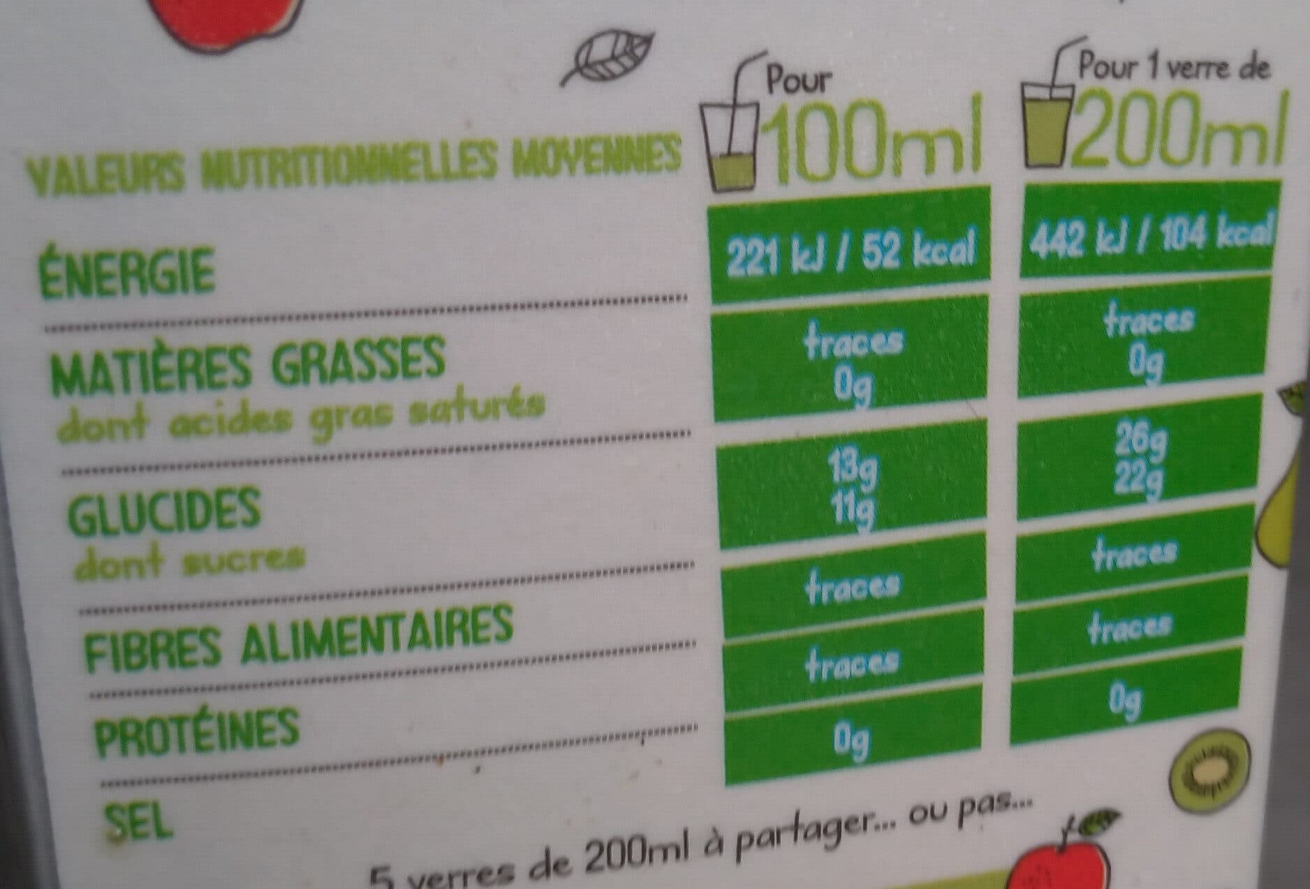 Plein Fruit Jus Pomme-poire - kiwi packshot